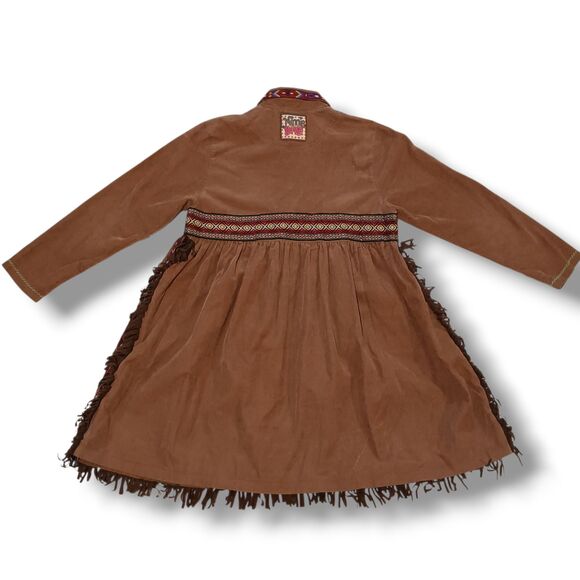 Vtg Disney Minnie N Me Indian Costume Dress Up-Size 10-Fringe-Pockets-Corduroy - Picture 7 of 12